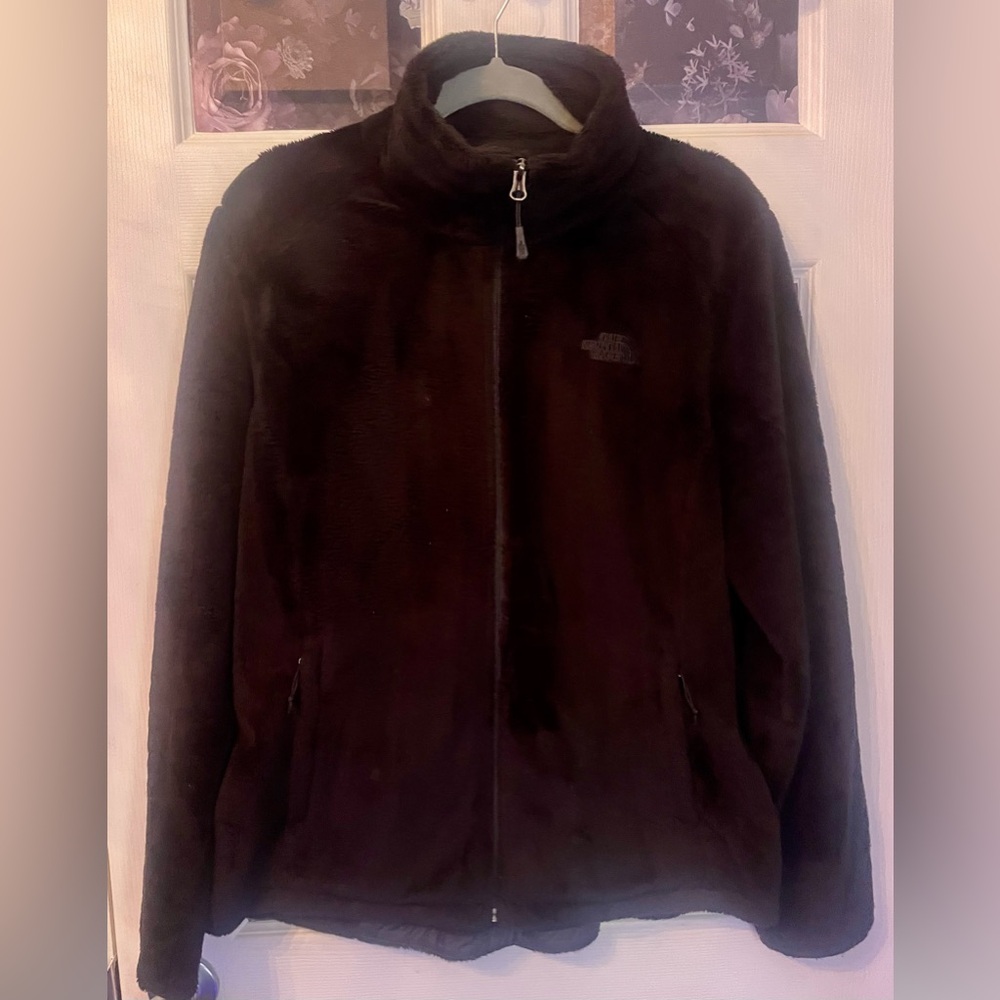 The North Face Black full zip fleece jacket.
